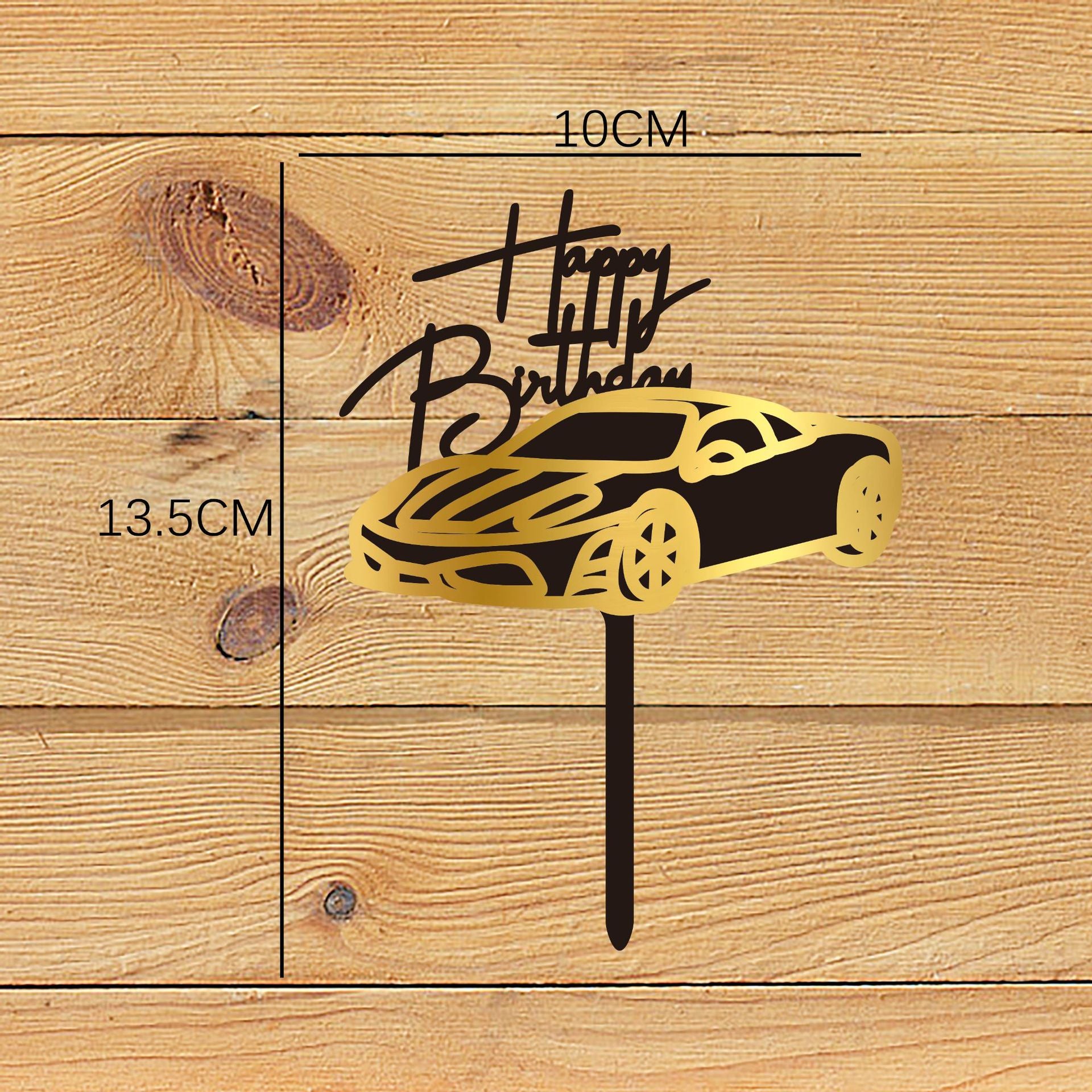 Wholesale 10PCS/PACK Father's Day Happy Acrylic Cake Card Decoration